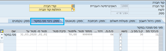 ניכוי מס במקור