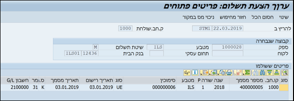 פריטים פתוחים