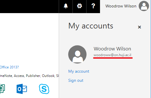 office account name