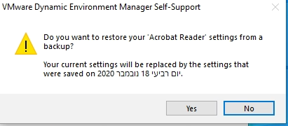 Restore Yes