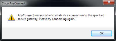 vpn failed to establish secure gateway