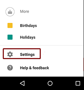 לחיצה על הגדרות