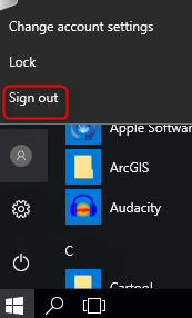 sign out