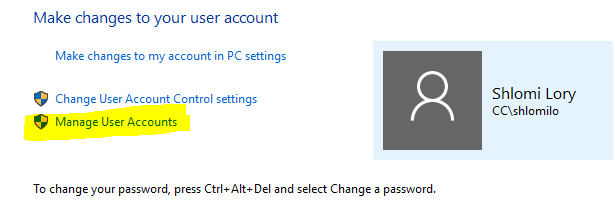 Manage User Accounts