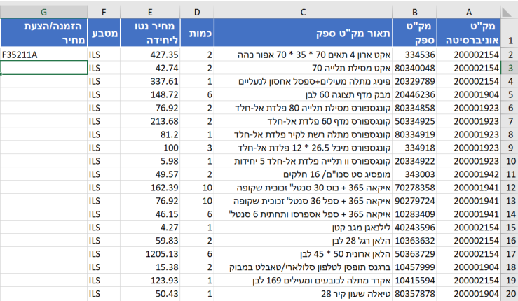 הזמנה