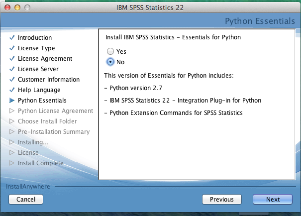 אפשרות לבחירת תוסף python לתוכנה, חשוב לא לאשר
