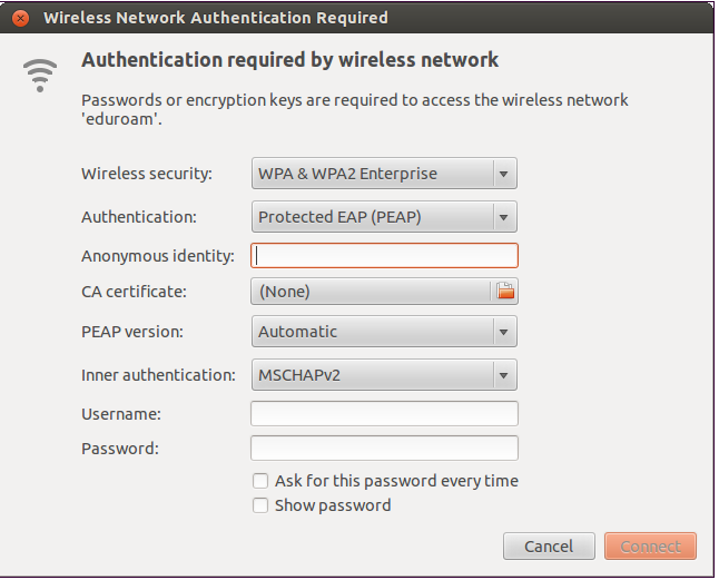 הגדרות eduroam