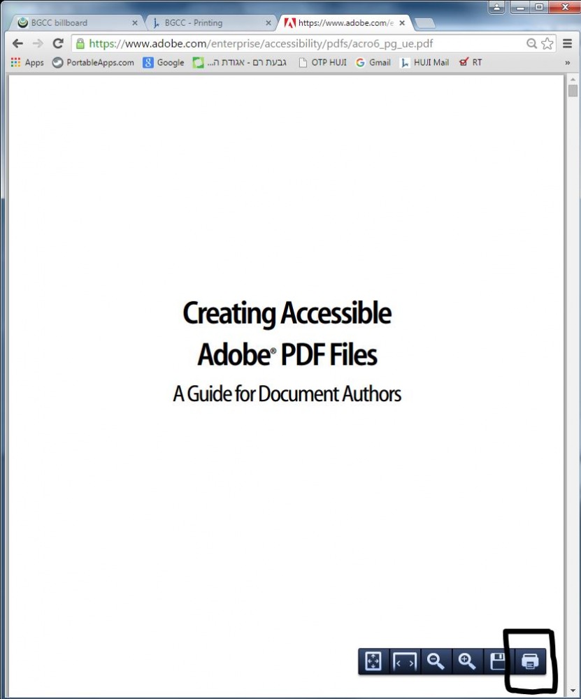 PDF in browser